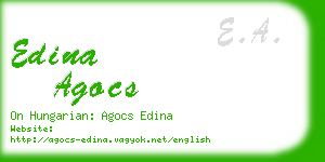 edina agocs business card